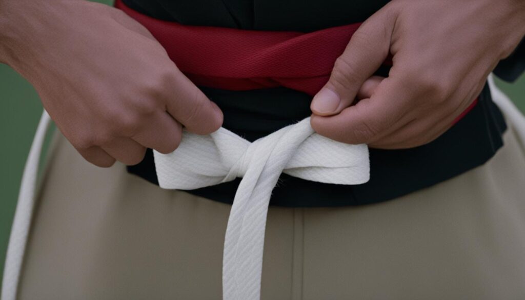 karate belt tying instructions