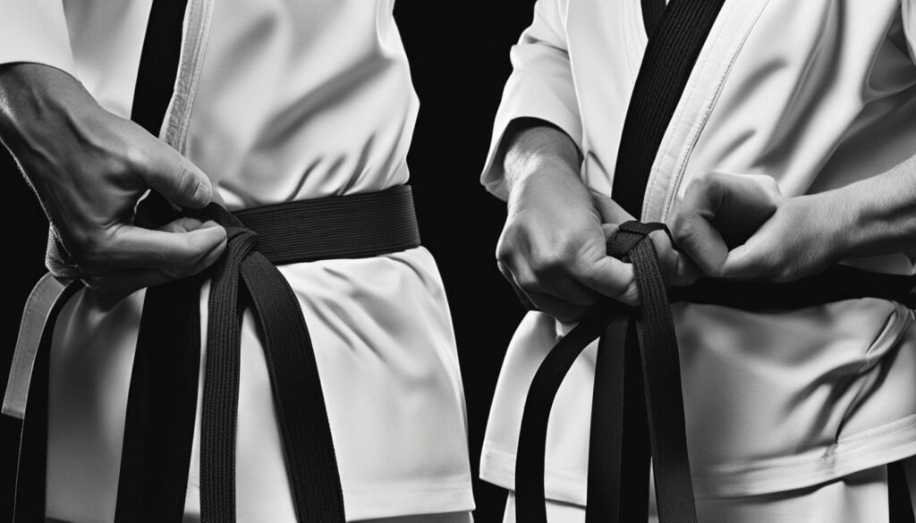 proper method to tie karate belt